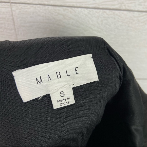 MABLE Mesh Cage Corset Scuba Bustier Bow Detail Cocktail Dress Black Small - Picture 5 of 6